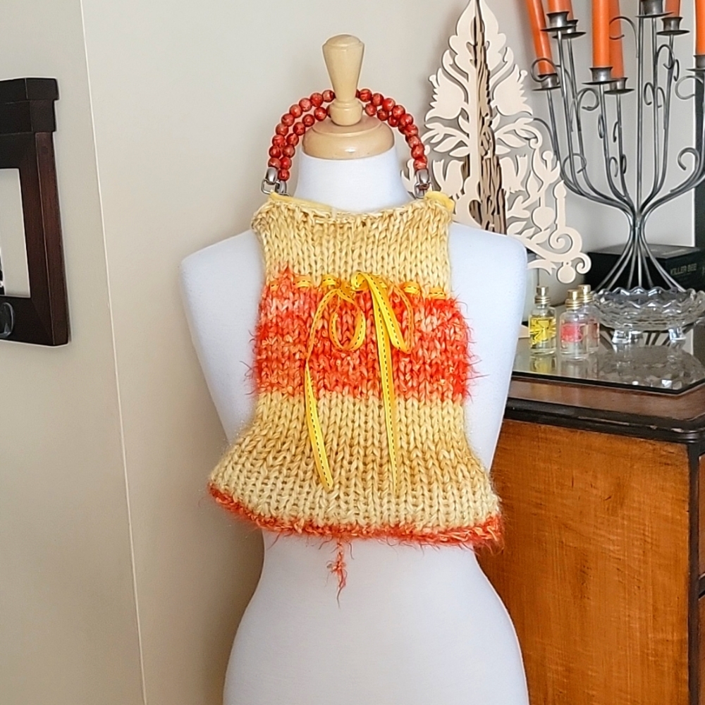Hand knit purse